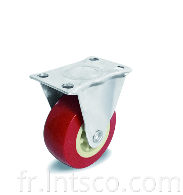 Light Duty Red PVC Rigid Casters